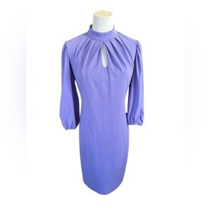 New York & Company Purple Sheath Dress Size: S